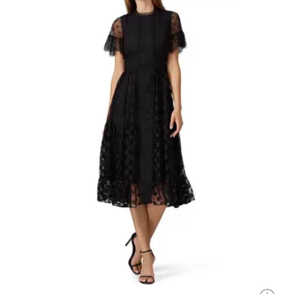 🔥 SALONI Andie polka dots black dress